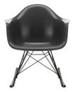 Eames Fiberglass Armchair RAR, Eames elephant hide grey, Coated basic dark, Dark maple