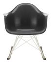 Eames Fiberglass Armchair RAR, Eames elephant hide grey, White, Dark maple