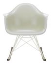 Eames Fiberglass Armchair RAR, Eames parchment, White, Dark maple