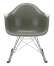 Eames Fiberglass Armchair RAR, Eames raw umber, Chrome-plated, Dark maple