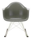 Eames Fiberglass Armchair RAR, Eames raw umber, White, Dark maple