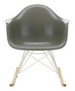 Eames Fiberglass Armchair RAR, Eames raw umber, White, Yellowish maple