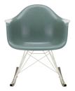 Eames Fiberglass Armchair RAR, Eames sea foam green, White, Dark maple