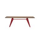 EM Table, 220 x 90 cm, American walnut solid, oiled, Japanese red