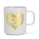 Girard Coffee Mugs, Love Heart, gold, Single