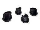 Glides (1 Set) for Vitra Chairs, For Vegetal, Felt pads for hard floor surfaces, basic dark