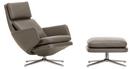 Grand Relax, With Ottoman, Leather Premium F, umbra grey, Polished, 41,5 cm
