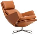 Grand Relax, Without Ottoman, Leather Premium, cognac, Polished, 46,5 cm