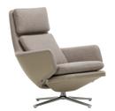 Grand Relax, Without Ottoman, Cosy fabric, fossil / Leather Forte, sand, Polished, 41,5 cm