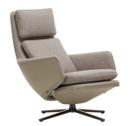 Grand Relax, Without Ottoman, Cosy fabric, fossil / Leather Forte, sand, Basic dark, 41,5 cm