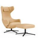 Details Vitra Grand Repos Grand Repos, Chair Grand Repos & Ottoman, Fabric Mello Cashew, 46 cm, Basic dark