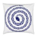 Graphic Print Pillows, Snake, ultramarine