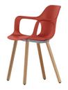 HAL Armchair Wood, Brick, solid oak, light natural with protective varnish