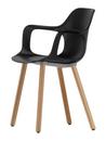 HAL Armchair Wood, Basic dark, solid oak, light natural with protective varnish