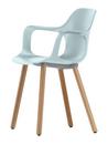 HAL Armchair Wood, Ice grey, solid oak, light natural with protective varnish
