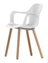 HAL Armchair Wood, White, solid oak, light natural with protective varnish