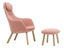 HAL Lounge Chair, Fabric Dumet pale rose/coral, With Ottoman