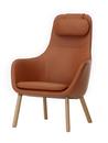 HAL Lounge Chair, Leather Premium cognac, Without Ottoman