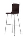 HAL Ply Bar Stool, Dark oak, Bar version: 801 mm, Plano brown