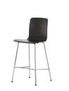 HAL Ply Bar Stool, Dark oak, Kitchen version: 660 mm, Without Seat Cover