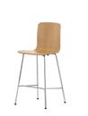 HAL Ply Bar Stool, Light Oak, Kitchen version: 660 mm, Without Seat Cover