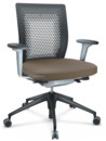 ID Air, Basic dark, Plano fabric-80 coffee, Soft grey, 5 star foot , basic dark plastic, With 2D armrests