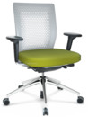 ID Air, Soft grey, Plano fabric-68 avocado, Basic dark, 5 star foot, polished aluminium, With 2D armrests