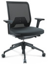 ID Mesh, FlowMotion-with tilt mechanism, with seat depth adjustment, With 2D armrests, 5 star foot , basic dark plastic, Basic dark, Silk mesh seat cover, diamond mesh back, Nero