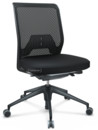 ID Mesh, FlowMotion-without tilt mechanism, without seat depth adjustment, Without armrests, 5 star foot , basic dark plastic, Basic dark, Plano seat cover, diamond mesh back, Nero