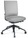ID Soft, FlowMotion-with tilt mechanism, with seat depth adjustment, Without armrests, 5 star foot , basic dark plastic, Basic dark, Silk mesh seat and back, Soft grey