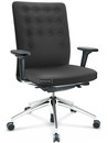 ID Trim, With lumbar support, FlowMotion-with tilt mechanism, with seat depth adjustment, With 2D armrests, 5 star foot, polished aluminium, Seat and back Plano, Dark grey