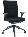 ID Trim, With lumbar support, FlowMotion-without tilt mechanism, without seat depth adjustment, With 3D-armrests, 5 star foot , basic dark plastic, Seat and back Plano, Nero