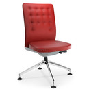 ID Trim Conference, Without lumbar support, Without armrests, Soft grey, Seat and back, leather, Red