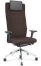 ID Trim L, FlowMotion with seath depth adjustment, With 3D-armrests, Basic dark, Plano fabric brown