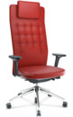 ID Trim L, FlowMotion without seath depth adjustment, With 3D-armrests, Basic dark, Leather red
