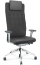 ID Trim L, FlowMotion with seath depth adjustment, With 3D-armrests, Soft grey, Plano fabric dark grey