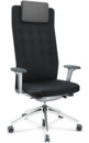 ID Trim L, FlowMotion with seath depth adjustment, With 3D-armrests, Soft grey, Plano fabric nero