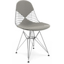 Seat Cushion for Wire Chair (DKR/DKW/DKX/LKR), Seat and backrest cushion (Bikini), Checker, Black/white