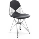 Seat Cushion for Wire Chair (DKR/DKW/DKX/LKR), Seat and backrest cushion (Bikini), Leather (Standard), Asphalt