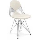 Seat Cushion for Wire Chair (DKR/DKW/DKX/LKR), Seat and backrest cushion (Bikini), Leather (Standard), Snow