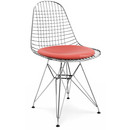 Seat Cushion for Wire Chair (DKR/DKW/DKX/LKR), Seat cushion, Hopsak, Poppy red / ivory