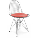Seat Cushion for Wire Chair (DKR/DKW/DKX/LKR), Seat cushion, Hopsak, Poppy red / ivory