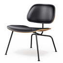 Plywood Group LCM / LCM Leather, Natural ash, seat leather nero, Powder-coated basic dark smooth