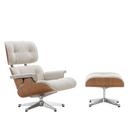 Lounge Chair & Ottoman Nubia, Cream sand / american cherry