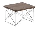 LTR Occasional Table, American walnut solid, oiled, Polished chrome