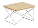 LTR Occasional Table, Natural oak solid, oiled, Polished chrome