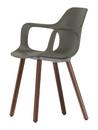 HAL Armchair Wood, Basalt grey, Dark oak with protective varnish