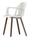 HAL Armchair Wood, Cotton white, Dark oak with protective varnish