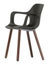 HAL Armchair Wood, Deep black, Dark oak with protective varnish