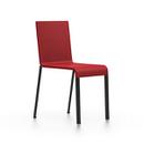 .03, Stackable, Base powder-coated black, Without armrests, Bright red